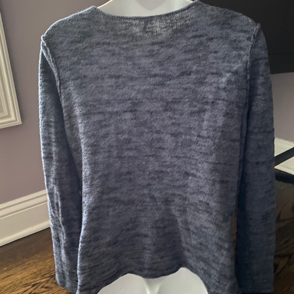 Free People Gotham Faux Wrap Marled Lightweight Sweater, M EUC - Picture 7 of 9